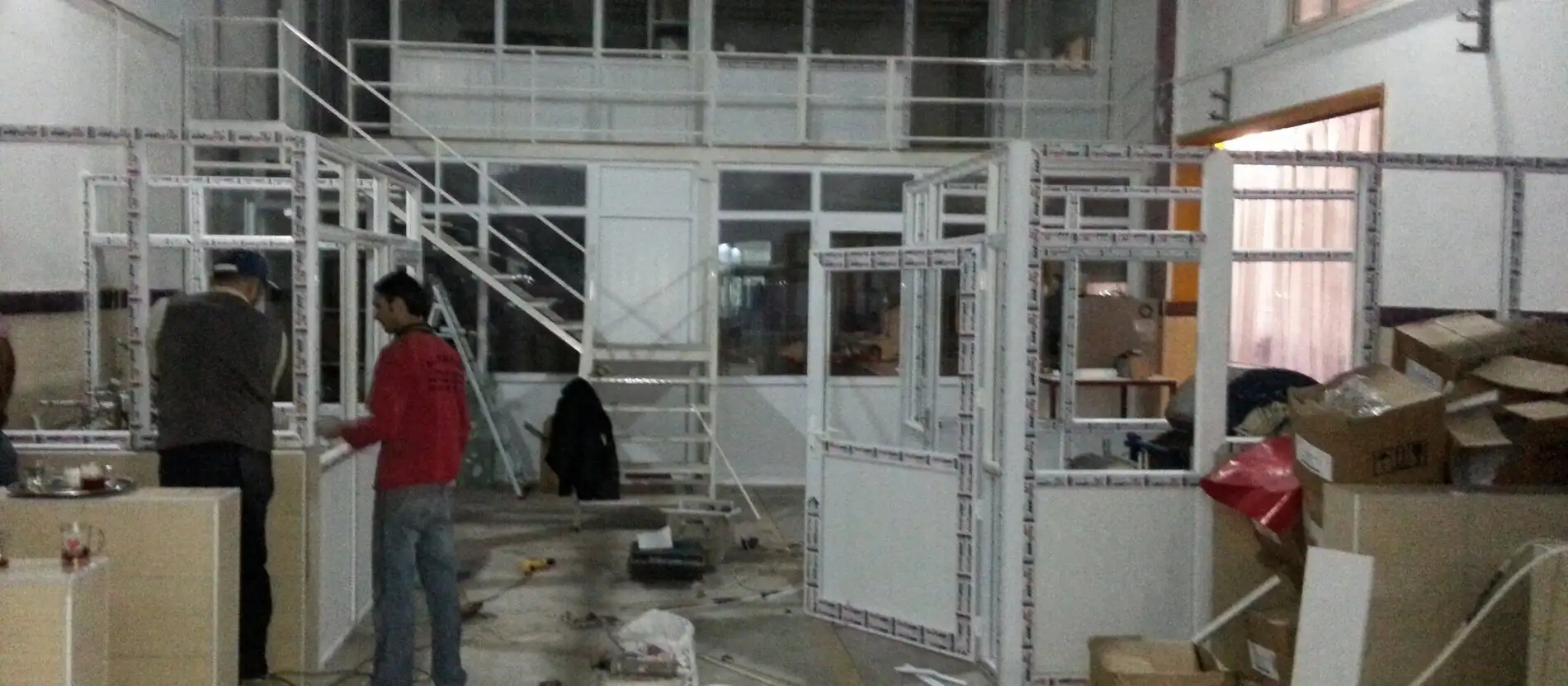 Montaja hazır PVC doğramalar atölyede